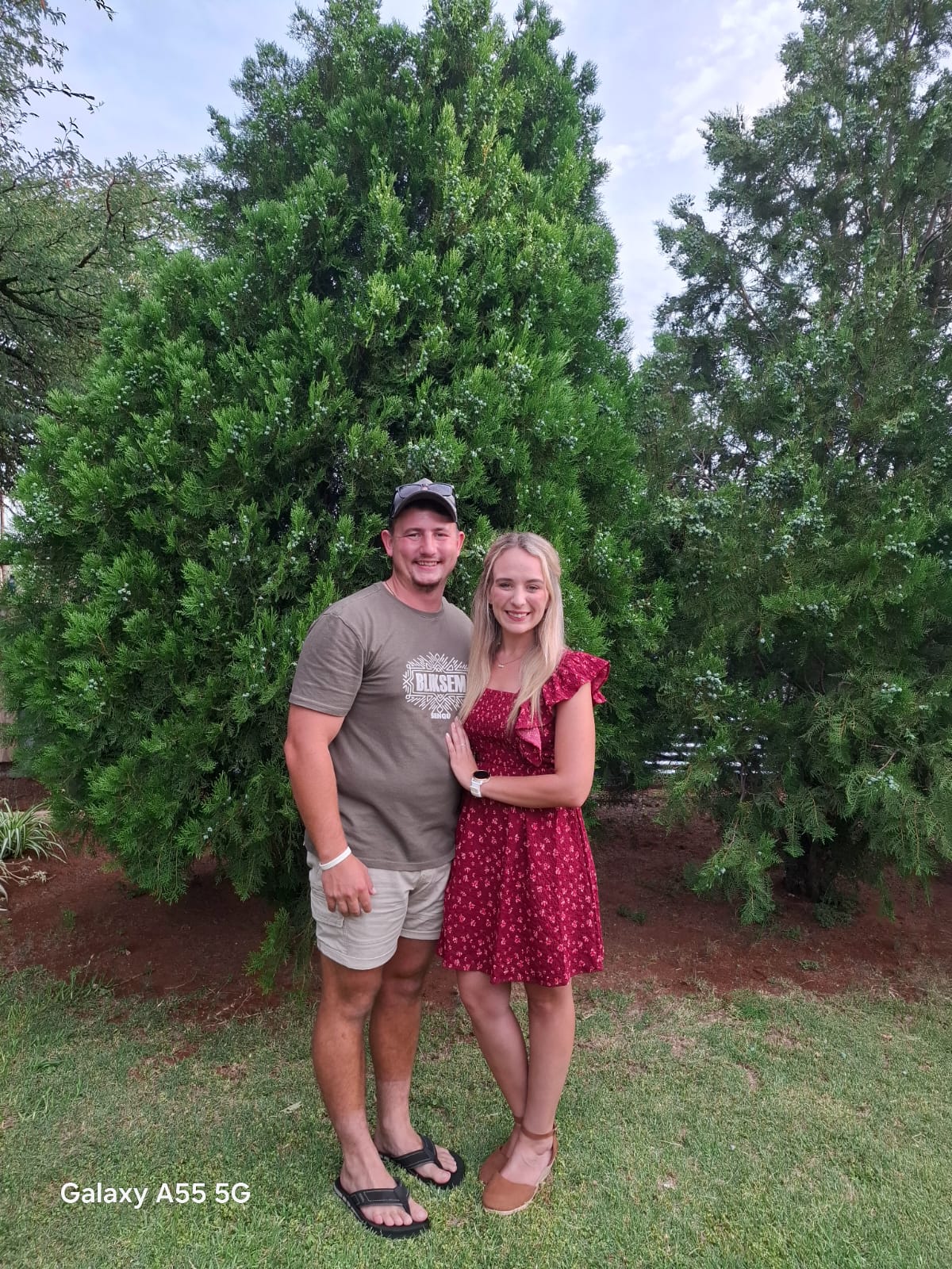 Michelle and Gerhardt together outdoors